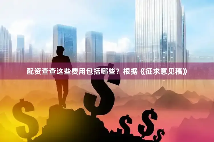 配资查查这些费用包括哪些？根据《征求意见稿》